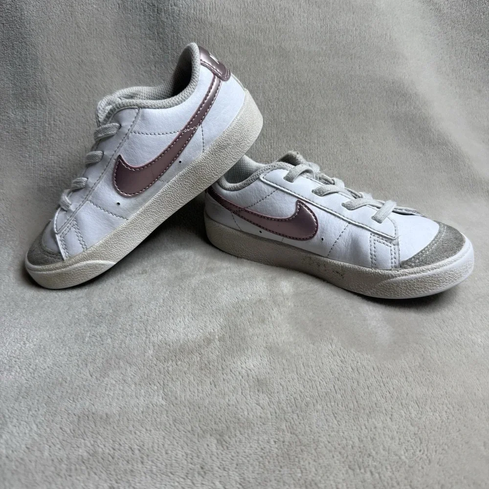 Nike Blazer Low 77 Toddler Shoes White‎ Pink Glaze Size 10C